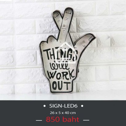 Finger Cross   -  Iron Walled LED lights