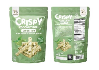 Crispy Coconut Roll - Green Tea