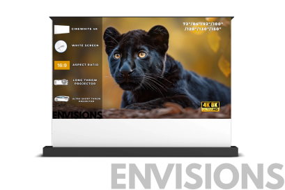 CineWhite 4K Floor Rising Screen (จอโปรเจคเตอร์เลื่อนขึ้นจากพื้น รองรับ UST และ Long Throw ซ่อนเก็บได้)