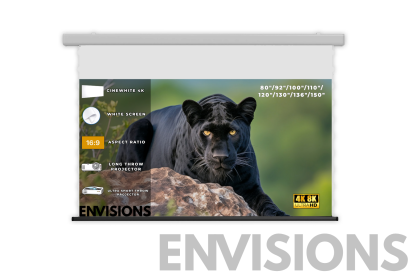CineWhite 4K Drop Down Screen (จอโปรเจคเตอร์ติดเพดาน รองรับ UST และ Long Throw ใช้งานได้หลากหลาย)