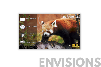 CineAcoustic White Fixed Frame Screen (จอโปรเจคเตอร์ทะลุเสียง วางลำโพงหลังจอได้ ขอบบางเพียง 1 ซม.)