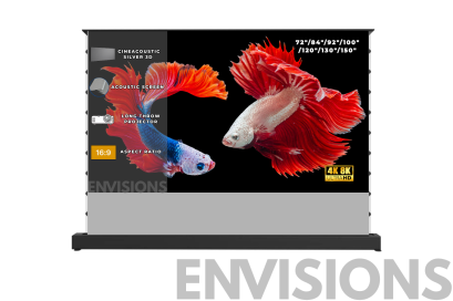 CineAcoustic Silver 3D Floor Rising Screen (จอโปรเจคเตอร์ทะลุเสียง เลื่อนขึ้นจากพื้น ภาพสว่าง รองรับ 3D)