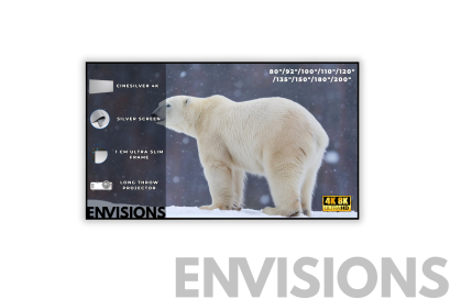 CineSilver 4K Fixed Frame Screen (จอโปรเจคเตอร์ Gain สูง ภาพสว่าง สีสด รองรับ 4K ขอบบางเพียง 1 ซม.)