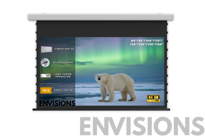 CineSilver 4K Drop Down Screen (จอโปรเจคเตอร์ติดเพดาน ภาพสว่าง รองรับ 4K ประหยัดพื้นที่)