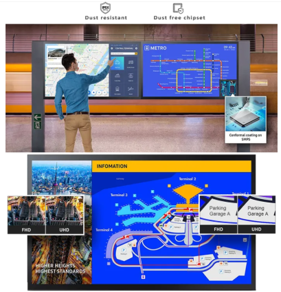 Samsung Interactive 55" : Signage Touch Screen QM55R-T