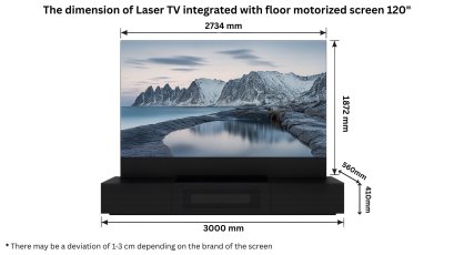 Envisions Motorized Laser TV Cabinet for 120"