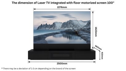 Envisions Motorized Laser TV Cabinet for 100"