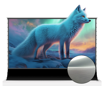 VIVIDSTORM S Lite Hyper Motorized Tension Floor Rising Lenticular ALR Projector Screen 150" for UST Projector