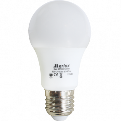 LED A55 5W 220-240V AC E27 V2 Merlox