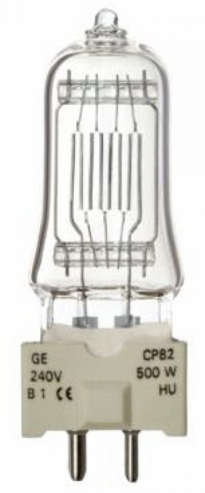 CP82 FRJ, 500W 240V, GY9.5 #88464 GE