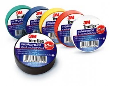 PVC Electric Tape (Economic Tape), Black 10Meter TemFlexPlus 3M