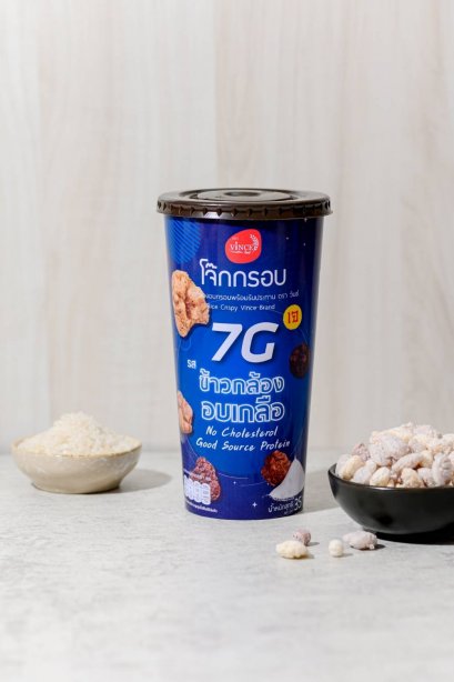 7G โจ๊กกรอบ “รสข้าวกล้องอบเกลือ”แบบถ้วย