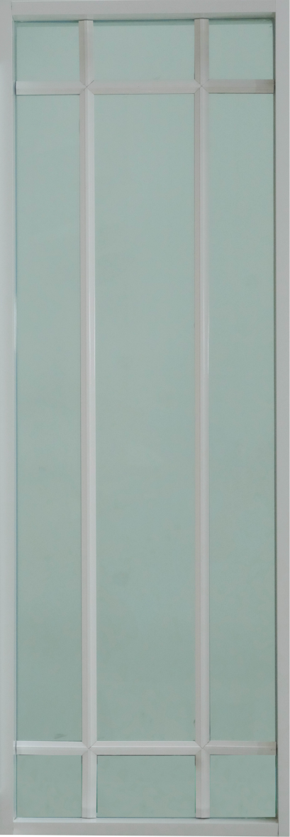 หน้าต่างบานตาย .40x200 สีขาว/สีชา