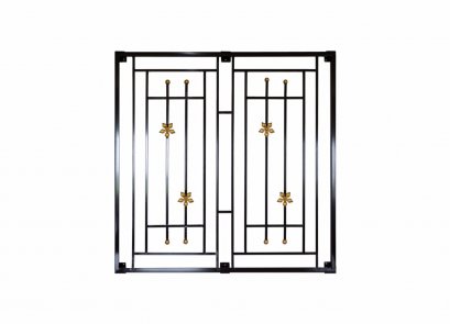 เหล็กดัด 120x210 สีโอ๊คดำ/สีขาว