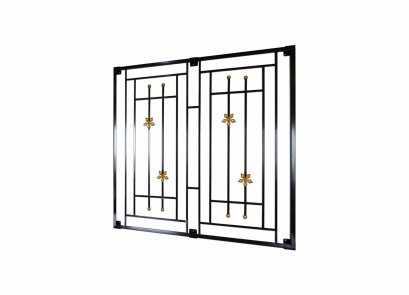 เหล็กดัด 120x150 สีโอ๊คดำ/สีขาว