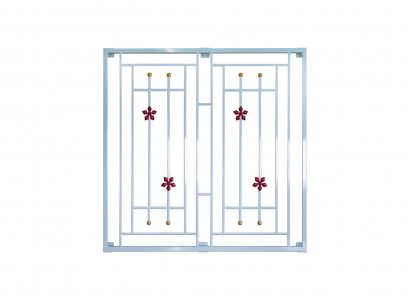 เหล็กดัด 120x180 สีโอ๊คดำ/สีขาว