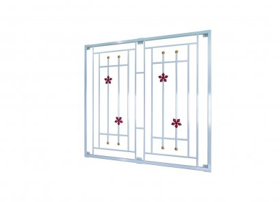 เหล็กดัด 120x120 สีโอ๊คดำ/สีขาว