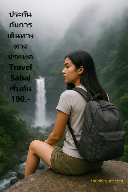 ประกันภัยการเดินทางต่างประเทศ Travel Sabai เริ่มต้น 190.-