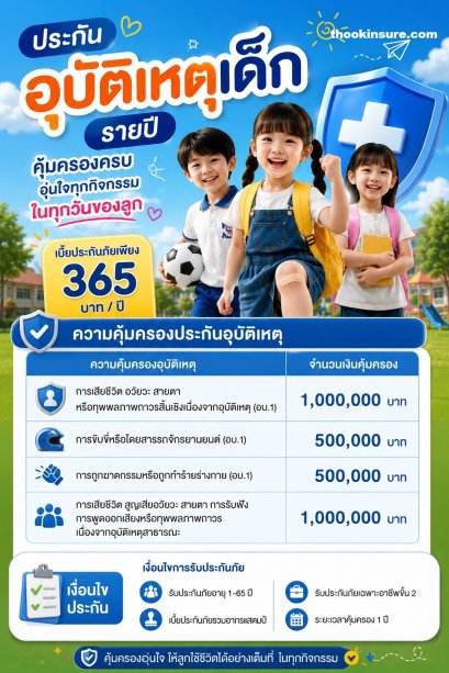 ประกันอุบัติเหตุ PA จ่าย 100 ได้ล้าน เริ่มต้นเพียง 100 บาทต่อเดือน คุ้มครองหลักล้าน