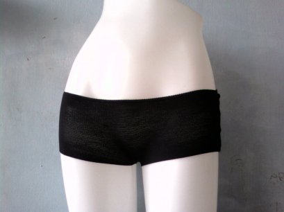 กางเกงในสปา ผ้ายืดไนล่อน สีดำ ไซส์ F แบบบาง