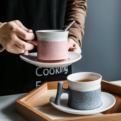 ชุดถ้วยเซรามิก + จานรอง