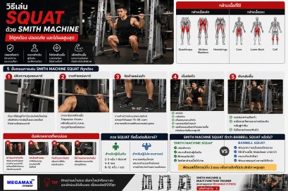 วิธีเล่น Squat ด้วย Smith Machine ให้ถูกต้อง ปลอดภัย และได้ผลสูงสุด