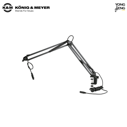 K&amp;M ขาตั้งไมโครโฟน Broadcast Microphone Desk Arm and Clamp