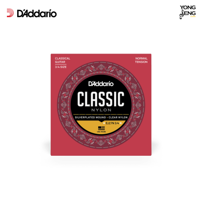 สายกีตาร์คลาสสิก D&#039;Addario EJ27N 3/4