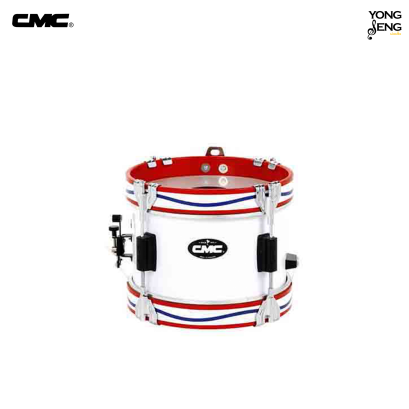 กลองพาเหรดอนุบาล 10&quot;4 หลัก ขอบไม้ CMC (กากขาว-เกลียวธรรมดา)