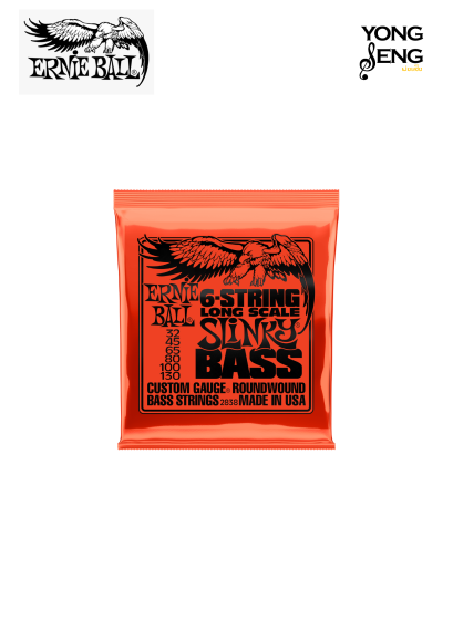 สายกีตาร์เบส Ernie Ball Slinky Nickel Wound Long Scale 6-String Electric Bass Strings