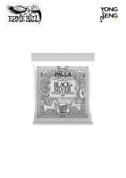 สายกีตาร์คลาสสิก Ernie Ball รุ่น Ernesto Palla NylonClassical Guitar Strings - Black &amp; Silver