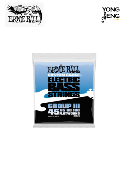สายกีตาร์เบส Ernie Ball รุ่น Ernie Ball Flatwound Group III Electric Bass Strings 45-100