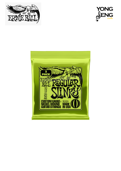 สายกีตาร์ไฟฟ้า EB รุ่น Slinky Nickel Wound (3 ชุด) 10/46