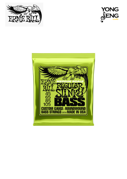สายกีตาร์เบส Ernie Ball รุ่น Regular Slinky Nickel Wound Medium Scale Electric Bass Strings 45-105 Gauge