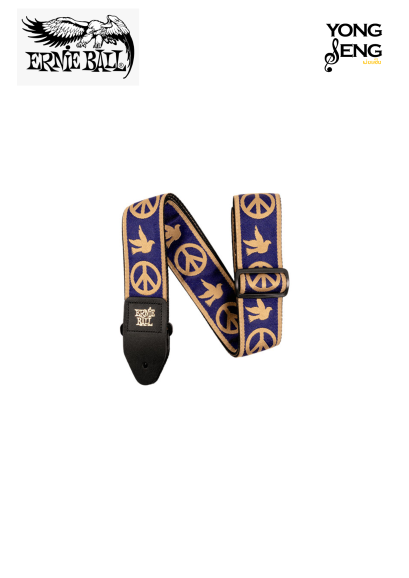 สายสะพาย Ernie Ball (Peace Love Dove Beige/Navy Blue Strap)