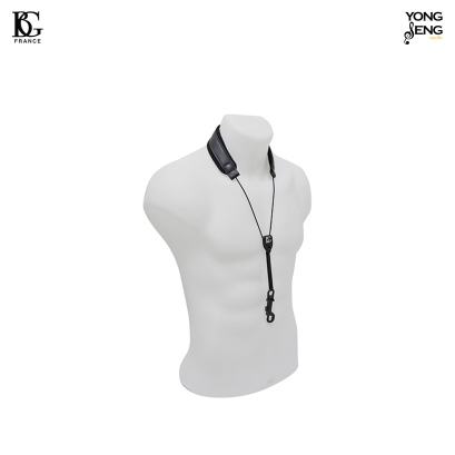 สายสะพายหนังโซปราโน/อัลโต/เทเนอร์ แซกฯ BG (ตะขอล็อก) รหัส S20SH