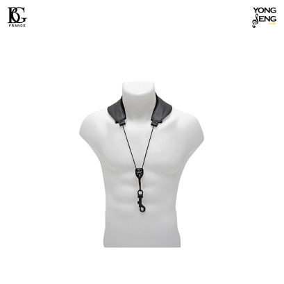 สายสะพายหนังอัลโต/เทเนอร์ แซกฯ BG (รองบ่า/ตะขอล็อก) รหัส S72SH