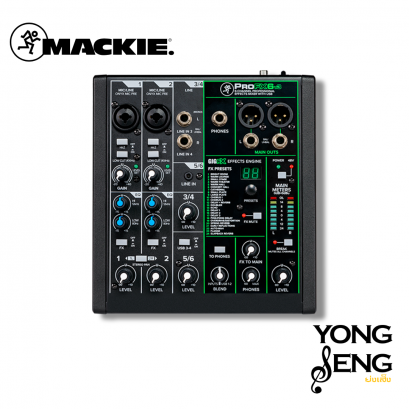 Mackie ProFX6v3 6-Channel Professional Effects Mixer With USB เครื่องผสมสัญญาณเสียง-มิกเซอร์ อนาล็อก