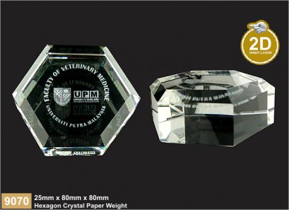 คริสตัลโทรฟี่ ทับกระดาษ Crystal Trophy 9070