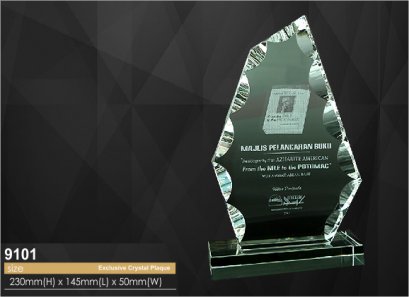 โล่คริสตัล Crystal Trophy 9101