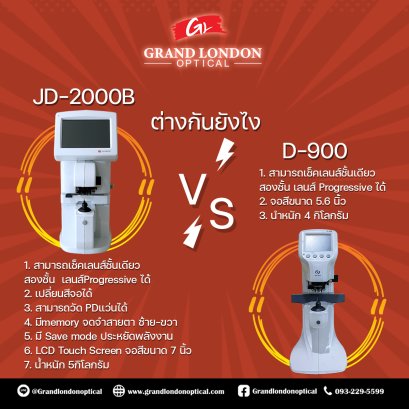 เปรียบเทียบเครื่องเช็คเลนส์ JD-2000B กับ D-900