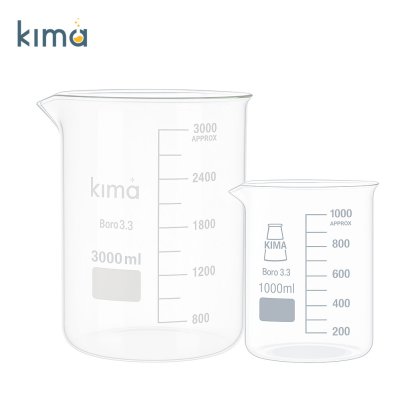 บีกเกอร์ 10ml - 5000ml BEAKER LOW FORM (Kima)