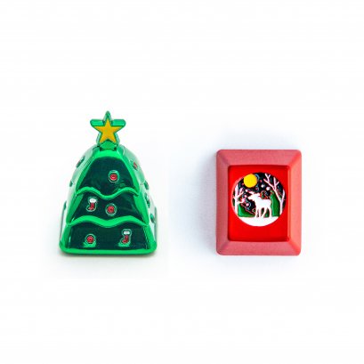 Loga Merry Christmas 2023 Metallic Keycap คีย์แคปโลหะ ธีมคริสต์มาส