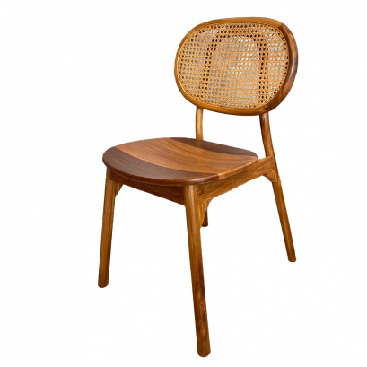 เก้าอี้พนักพิงหวายทรงวงรี