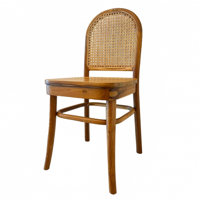 เก้าอี้พนักพิงหวายทรงโค้ง