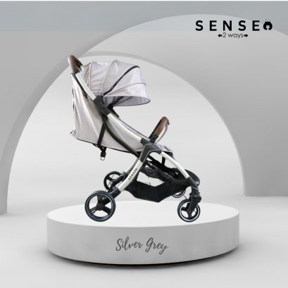 BabyStyle SENSE 2 ways Baby Stroller - Silver grey(ปกติ 4,900บ. ค่าส่งเพิ่ม 300 บาท ซึ่งรวมข้างล่างเรียบร้อย)