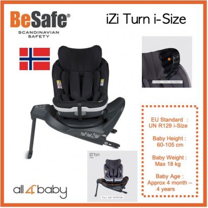 BeSafe รุ่น iZi Turn i-Size - Premium Black