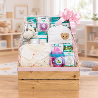 GIFTSET7118: เซตของขวัญ สำหรับเด็กแรกเกิด "Welcome Baby (**จัดส่งเฉพาะใน กทม. ค่าจัดส่งคิดตามระยะทาง**)