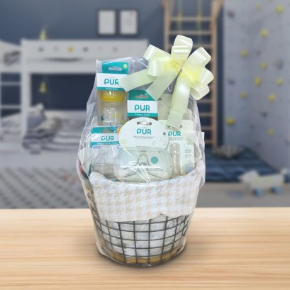 7108 ชุดกิ๊ฟเซตตะกร้า Welcome Newborn