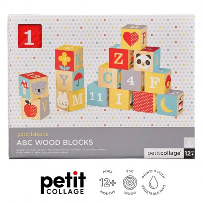 Petit Collage ตัวต่อ บล๊อกไม้  ABC Wooden Alphabet Blocks